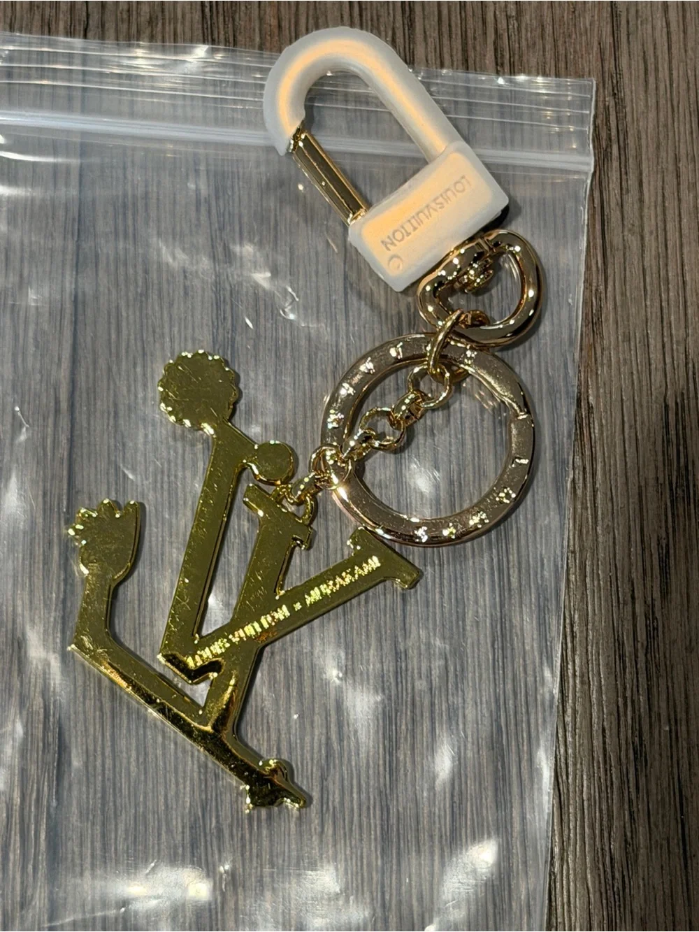 Multicolor Enamel LV Key Holder Charm